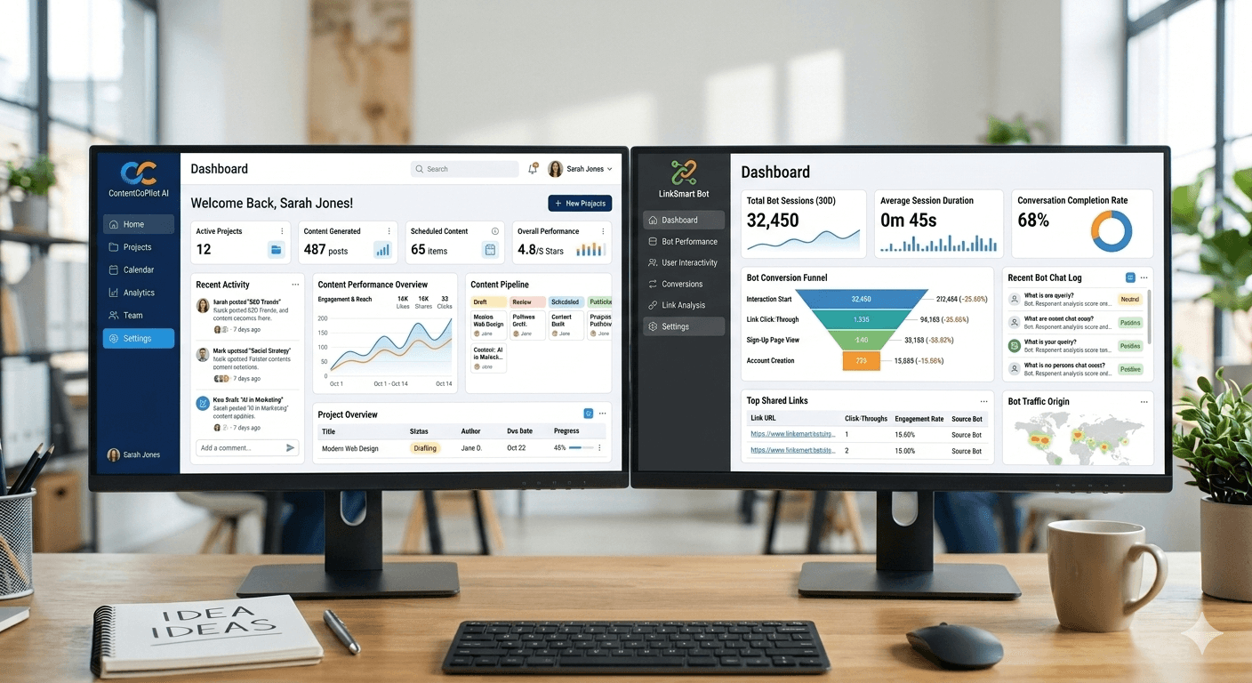5 Best AI Tools for Affiliate Marketing: Streamline Your Scaling Strategy LinkSmart Bot Analytics Dashboard